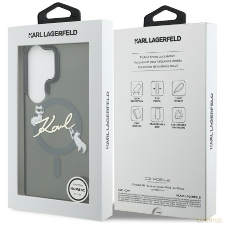 Karl Lagerfeld nakładka IML KC Script MagSafe do Samsung Galaxy S26 Ultra czarna
