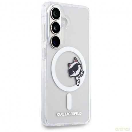 Karl Lagerfeld nakładka IML Peekaboo Choupette MagSafe do Samsung Galaxy S26 Plus przezroczysta