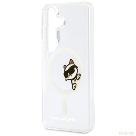 Karl Lagerfeld nakładka IML Peekaboo Choupette MagSafe do Samsung Galaxy S26 Plus przezroczysta