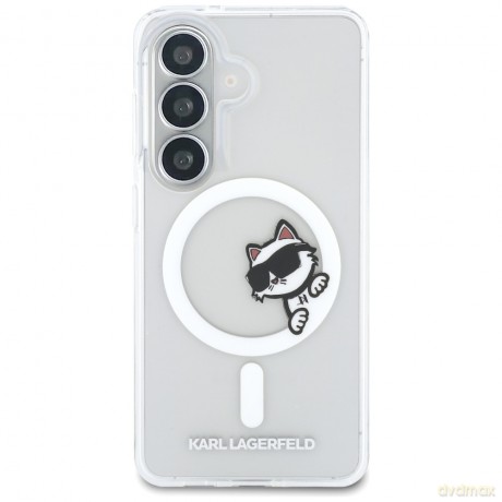 Karl Lagerfeld nakładka IML Peekaboo Choupette MagSafe do Samsung Galaxy S26 przezroczysta