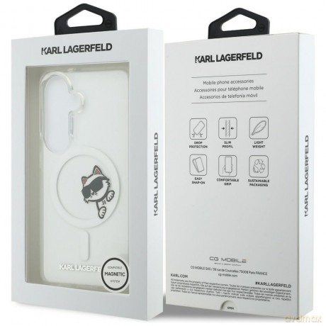 Karl Lagerfeld nakładka IML Peekaboo Choupette MagSafe do Samsung Galaxy S26 przezroczysta