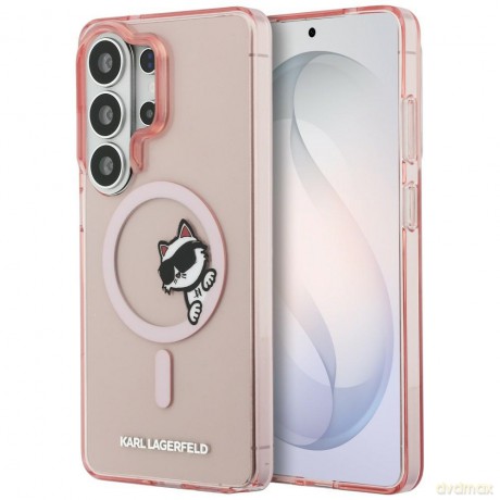 Karl Lagerfeld nakładka IML Peekaboo Choupette MagSafe do Samsung Galaxy S26 Ultra różowa