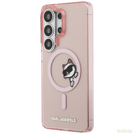 Karl Lagerfeld nakładka IML Peekaboo Choupette MagSafe do Samsung Galaxy S26 Ultra różowa