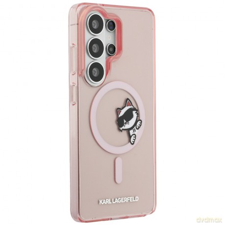 Karl Lagerfeld nakładka IML Peekaboo Choupette MagSafe do Samsung Galaxy S26 Ultra różowa