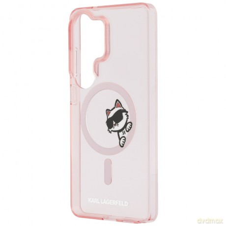 Karl Lagerfeld nakładka IML Peekaboo Choupette MagSafe do Samsung Galaxy S26 Ultra różowa