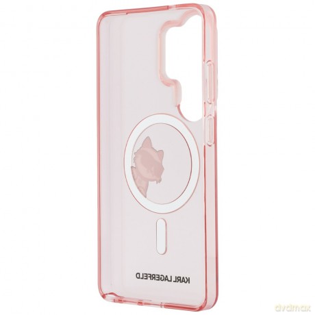 Karl Lagerfeld nakładka IML Peekaboo Choupette MagSafe do Samsung Galaxy S26 Ultra różowa