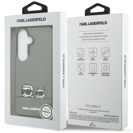 Karl Lagerfeld nakładka IML Peekaboo Karl&Choupette MagSafe do Samsung Galaxy S26 czarna