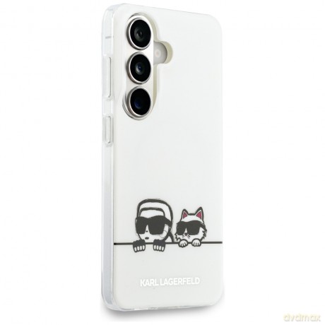 Karl Lagerfeld nakładka IML Peekaboo Karl&Choupette MagSafe do Samsung Galaxy S26 Plus przezroczysta