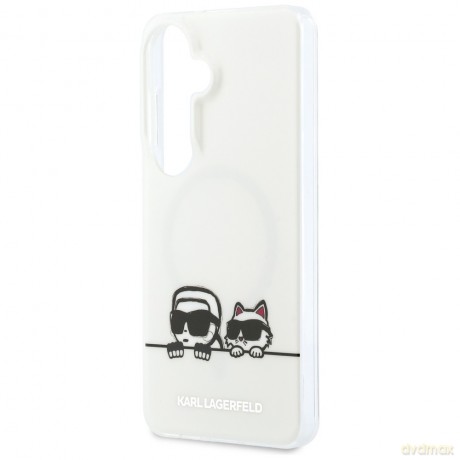 Karl Lagerfeld nakładka IML Peekaboo Karl&Choupette MagSafe do Samsung Galaxy S26 Plus przezroczysta