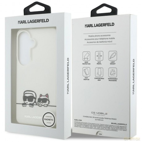 Karl Lagerfeld nakładka IML Peekaboo Karl&Choupette MagSafe do Samsung Galaxy S26 Plus przezroczysta