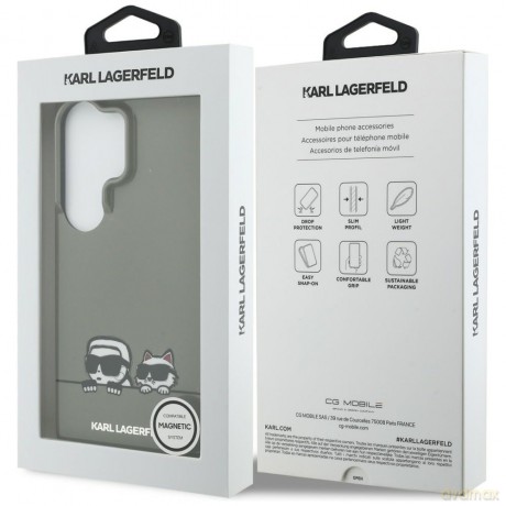 Karl Lagerfeld nakładka IML Peekaboo Karl&Choupette MagSafe do Samsung Galaxy S26 Ultra czarna