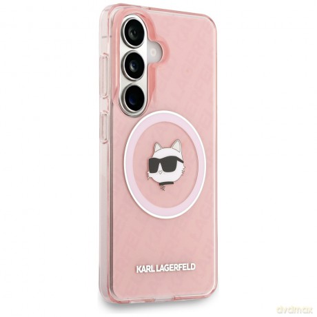 Karl Lagerfeld nakładka IML Repeated Choupette MagSafe do Samsung Galaxy S26 Plus różowa
