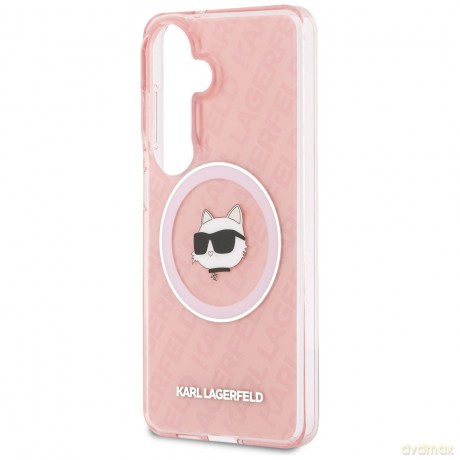 Karl Lagerfeld nakładka IML Repeated Choupette MagSafe do Samsung Galaxy S26 Plus różowa