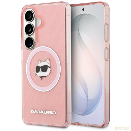 Karl Lagerfeld nakładka IML Repeated Choupette MagSafe do Samsung Galaxy S26 różowa