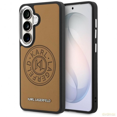 Karl Lagerfeld nakładka Perforated KL MagSafe do Samsung Galaxy S26 Plus brązowa