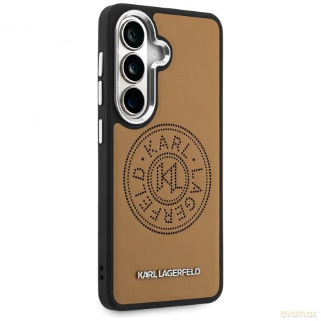 Karl Lagerfeld nakładka Perforated KL MagSafe do Samsung Galaxy S26 Plus brązowa
