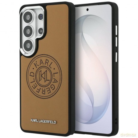 Karl Lagerfeld nakładka Perforated KL MagSafe do Samsung Galaxy S26 Ultra brązowa