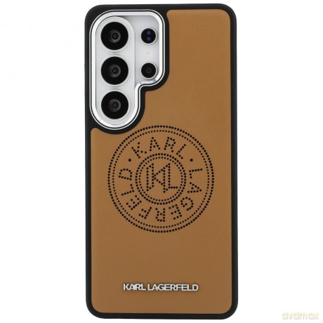 Karl Lagerfeld nakładka Perforated KL MagSafe do Samsung Galaxy S26 Ultra brązowa