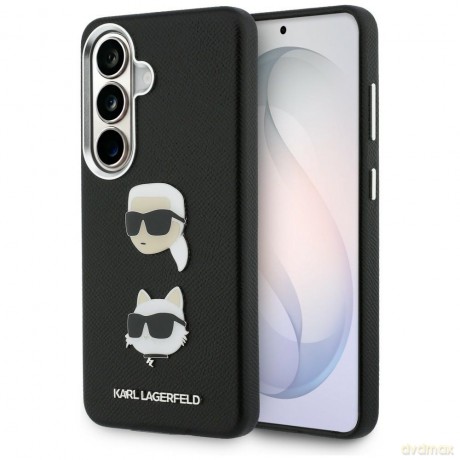 Karl Lagerfeld nakładka Saffiano Double Heads Metal do Samsung Galaxy S26 Plus czarna