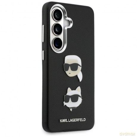 Karl Lagerfeld nakładka Saffiano Double Heads Metal do Samsung Galaxy S26 Plus czarna
