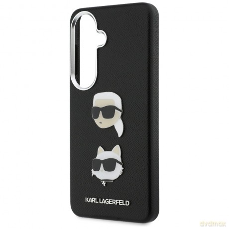 Karl Lagerfeld nakładka Saffiano Double Heads Metal do Samsung Galaxy S26 Plus czarna