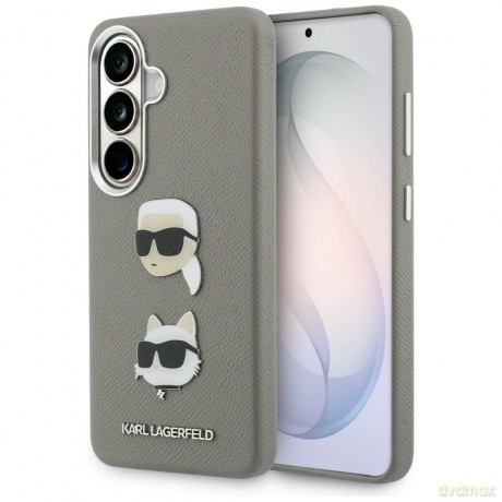 Karl Lagerfeld nakładka Saffiano Double Heads Metal do Samsung Galaxy S26 srebrna