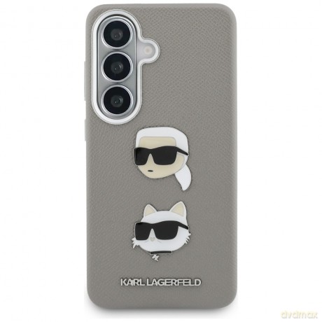 Karl Lagerfeld nakładka Saffiano Double Heads Metal do Samsung Galaxy S26 srebrna