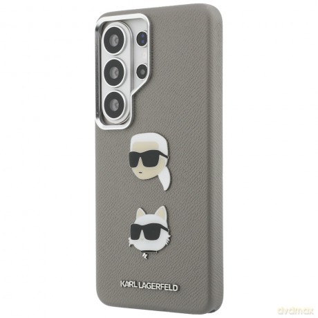Karl Lagerfeld nakładka Saffiano Double Heads Metal do Samsung Galaxy S26 Ultra srebrna