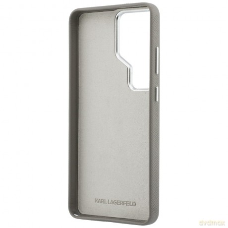 Karl Lagerfeld nakładka Saffiano Double Heads Metal do Samsung Galaxy S26 Ultra srebrna