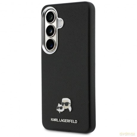 Karl Lagerfeld nakładka Saffiano KC Metal Logo MagSafe do Samsung Galaxy S26 czarna