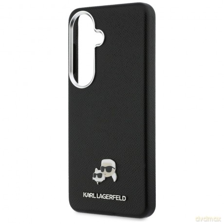 Karl Lagerfeld nakładka Saffiano KC Metal Logo MagSafe do Samsung Galaxy S26 Plus czarna