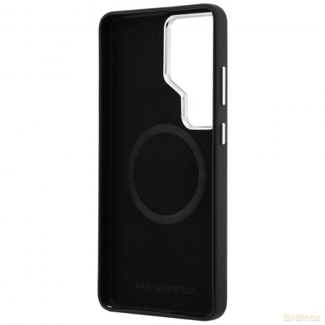 Karl Lagerfeld nakładka Saffiano KC Metal Logo MagSafe do Samsung Galaxy S26 Ultra czarna