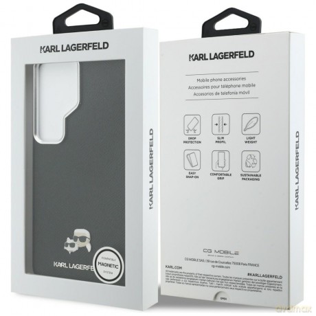 Karl Lagerfeld nakładka Saffiano KC Metal Logo MagSafe do Samsung Galaxy S26 Ultra czarna