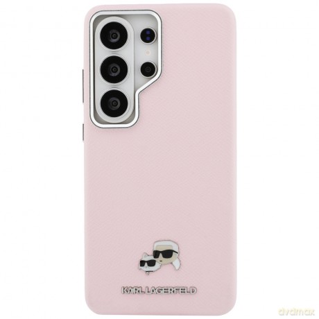 Karl Lagerfeld nakładka Saffiano KC Metal Logo MagSafe do Samsung Galaxy S26 Ultra różowa