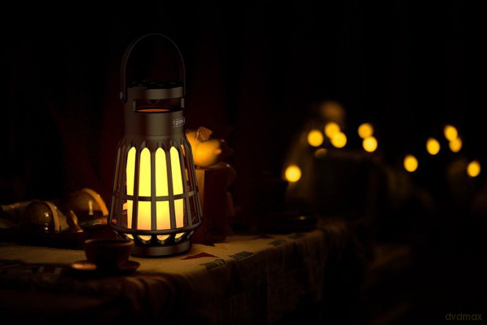 Lampa Kempingowa T-Phox 2w1 Z Wbudowanym Głosnikiem Black