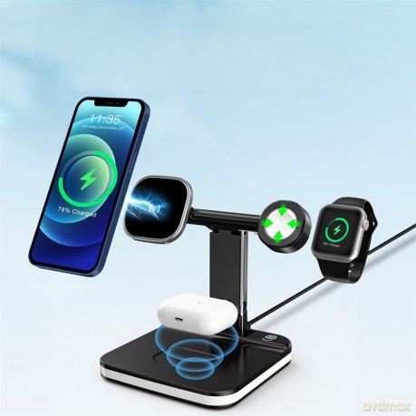 Ładowarka INDUKCYJNA 5w1 MAGNETIC WIRELESS CHARGER BLACK