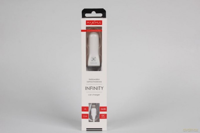 Ładowarka samochodowa Maxximus Infinity 2.1A Lightning, 2xUSB