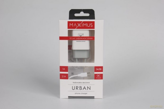 Ładowarka sieciowa Maxximus Urban 2.1A Micro USB, 2xUSB