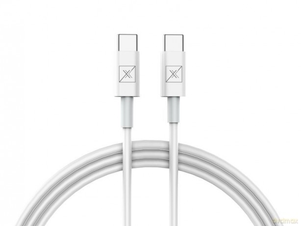 Ładowarka SIECIOWA MX ALFA 20W PD+QC, USB-A+C + KABEL Type-C - Type-C 20W PD, WHITE/BIAŁY