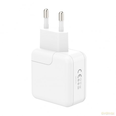 Ładowarka sieciowa MX Burst GaN PD 35W, 2xUSB-C + kabel PD 65W C/C, WHITE/BIAŁY