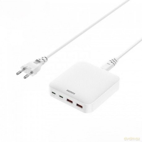 Ładowarka sieciowa PODRÓŻNA REMAX DONGFENG 65W RP-U183 GaN PD QC 2xUSB-C/2xUSB WHITE