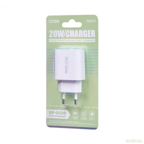 Ładowarka sieciowa REMAX KIDDY SERIES 20W RP-U120 USB/USB-C WHITE