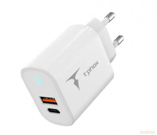 Ładowarka sieciowa T-PHOX GLORY 45W USB/USB-C WHITE