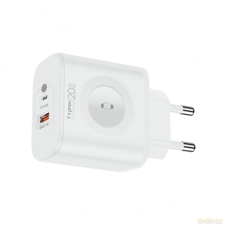 Ładowarka sieciowa T-PHOX T-PP20 GAN Apple Watch 3w1 WHITE