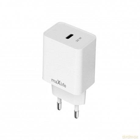Maxlife ładowarka sieciowa PD QC MXTC-13-20C 1x USB-C 20W biała