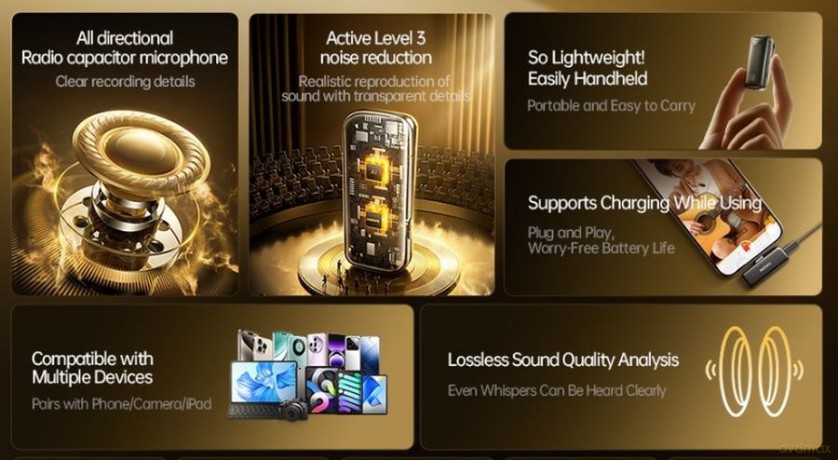 Mikrofon Remax K13 Na Klipsie Usb-C Black