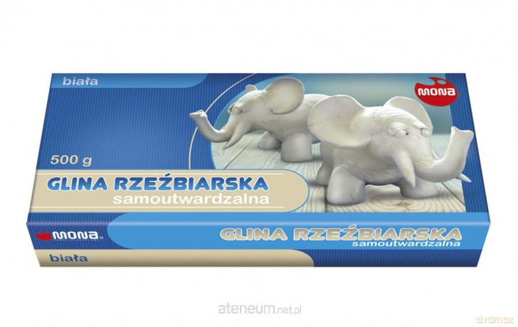 Glina rzeźbiarska samoutwardzalna biała 500g