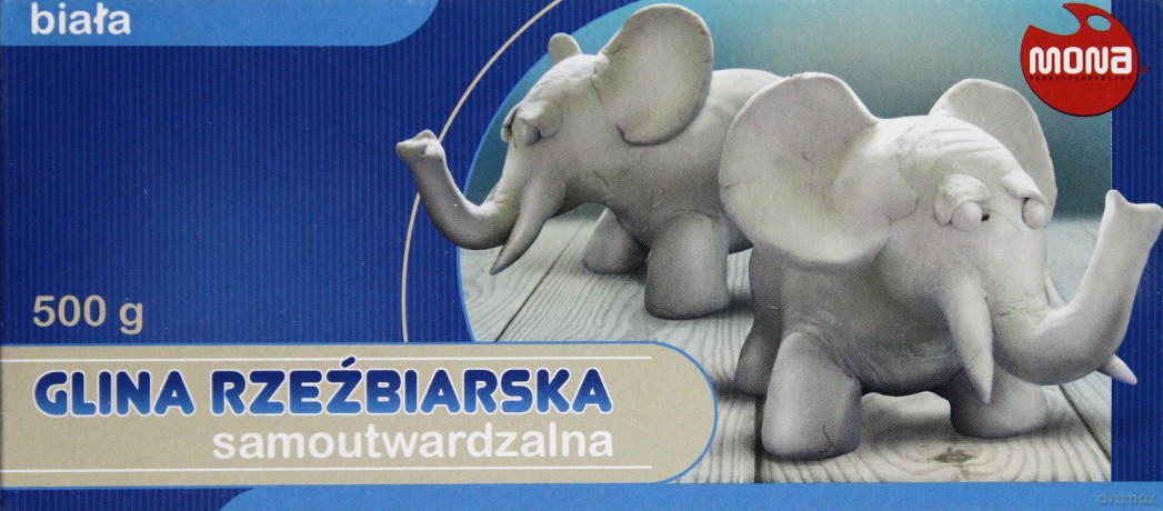 Glina rzeźbiarska samoutwardzalna biała 500g