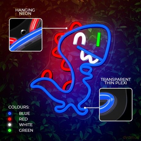 Neon PLEXI LED JURASSIC BABY DINO niebieski FLNJ01 Forever Light