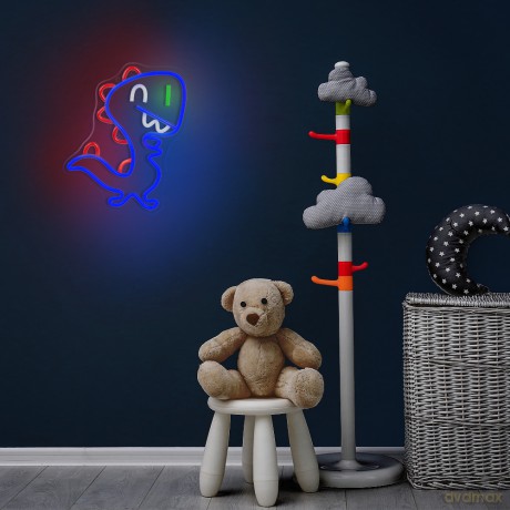 Neon PLEXI LED JURASSIC BABY DINO niebieski FLNJ01 Forever Light